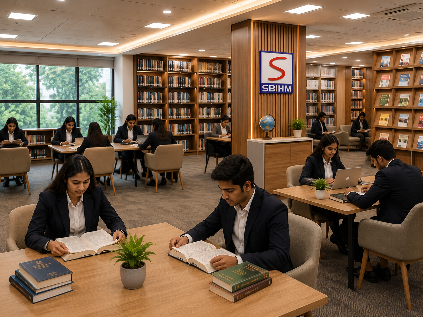 SBIHM library and study resource centre for BCA students
